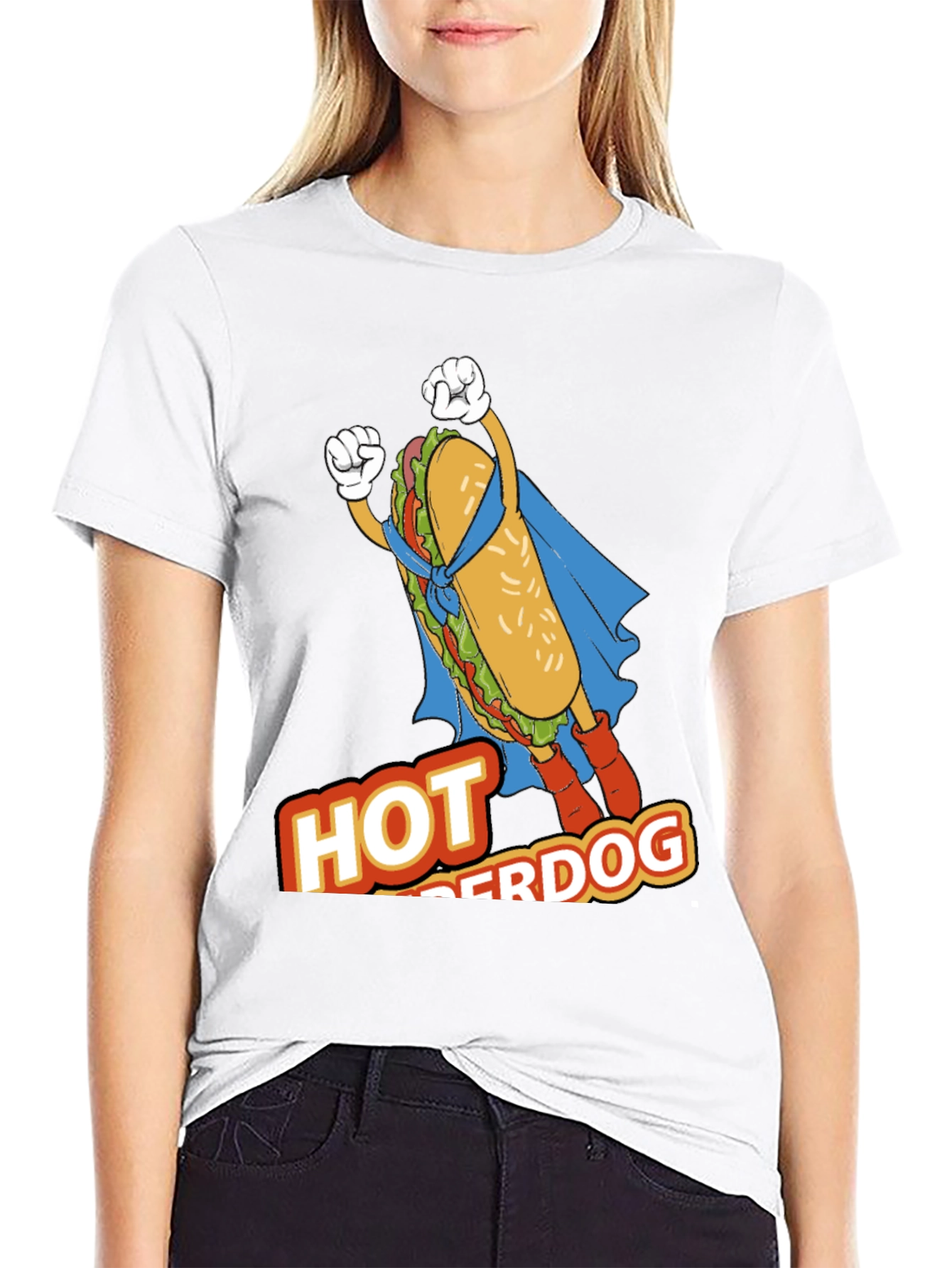 Hot Superdog T-Shirt - Funny Superhero Graphic Tee