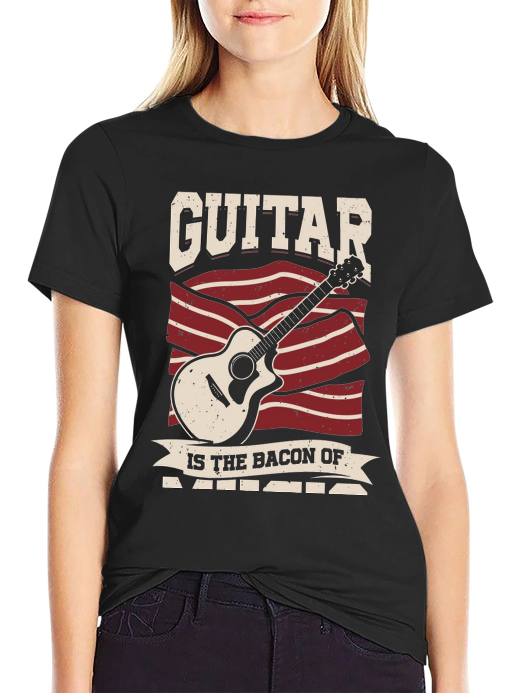Guitar Bacon Music T-Shirt