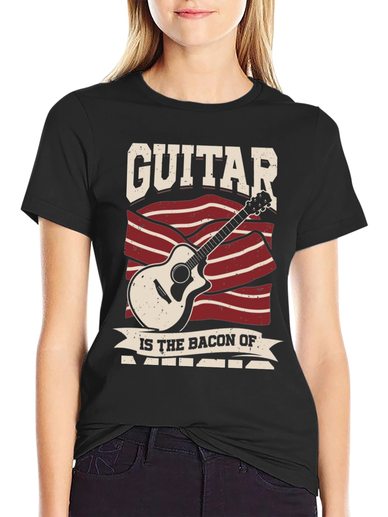 Guitar Bacon Music T-Shirt
