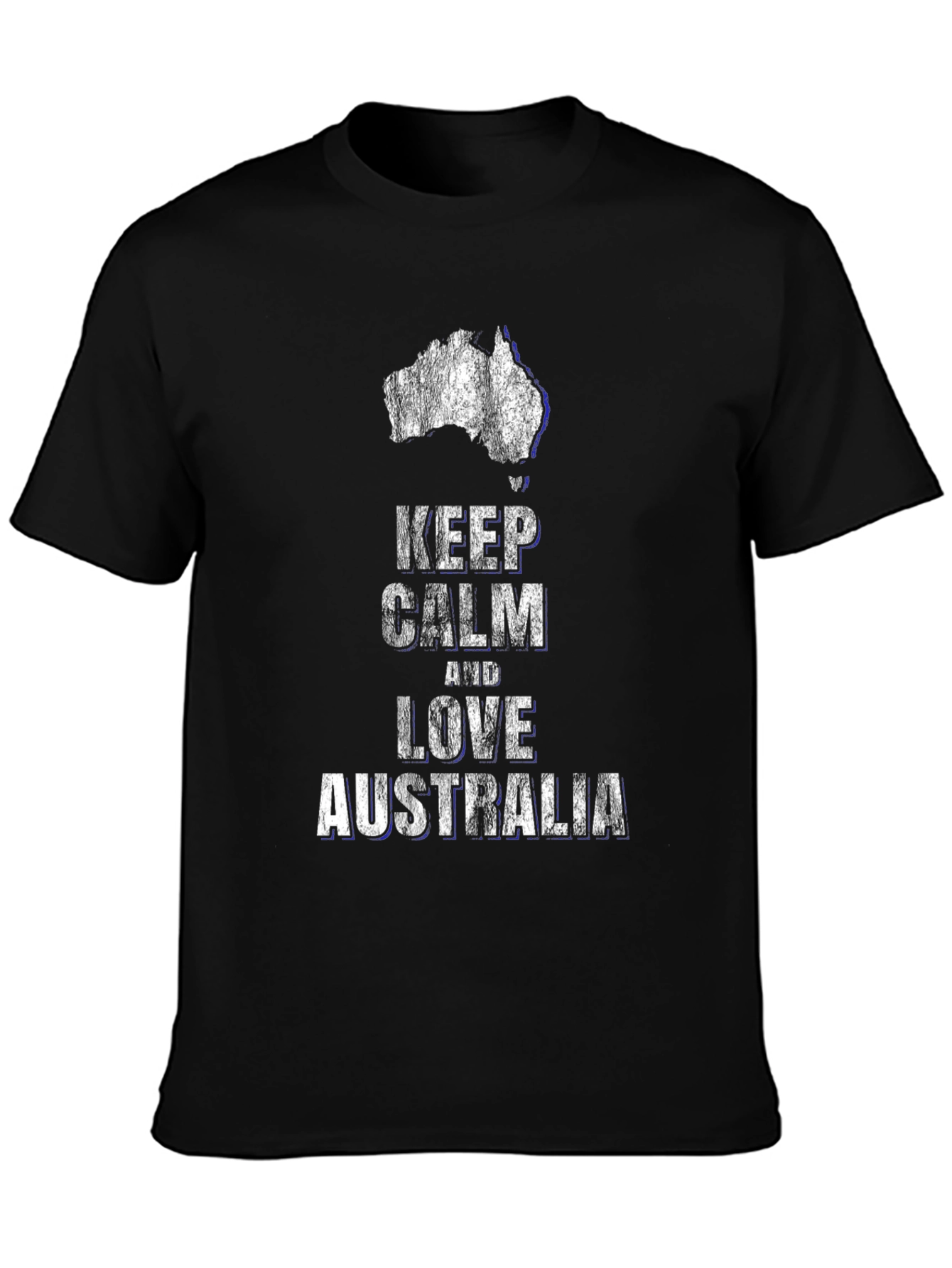 Keep Calm and Love Australia Black T-Shirt