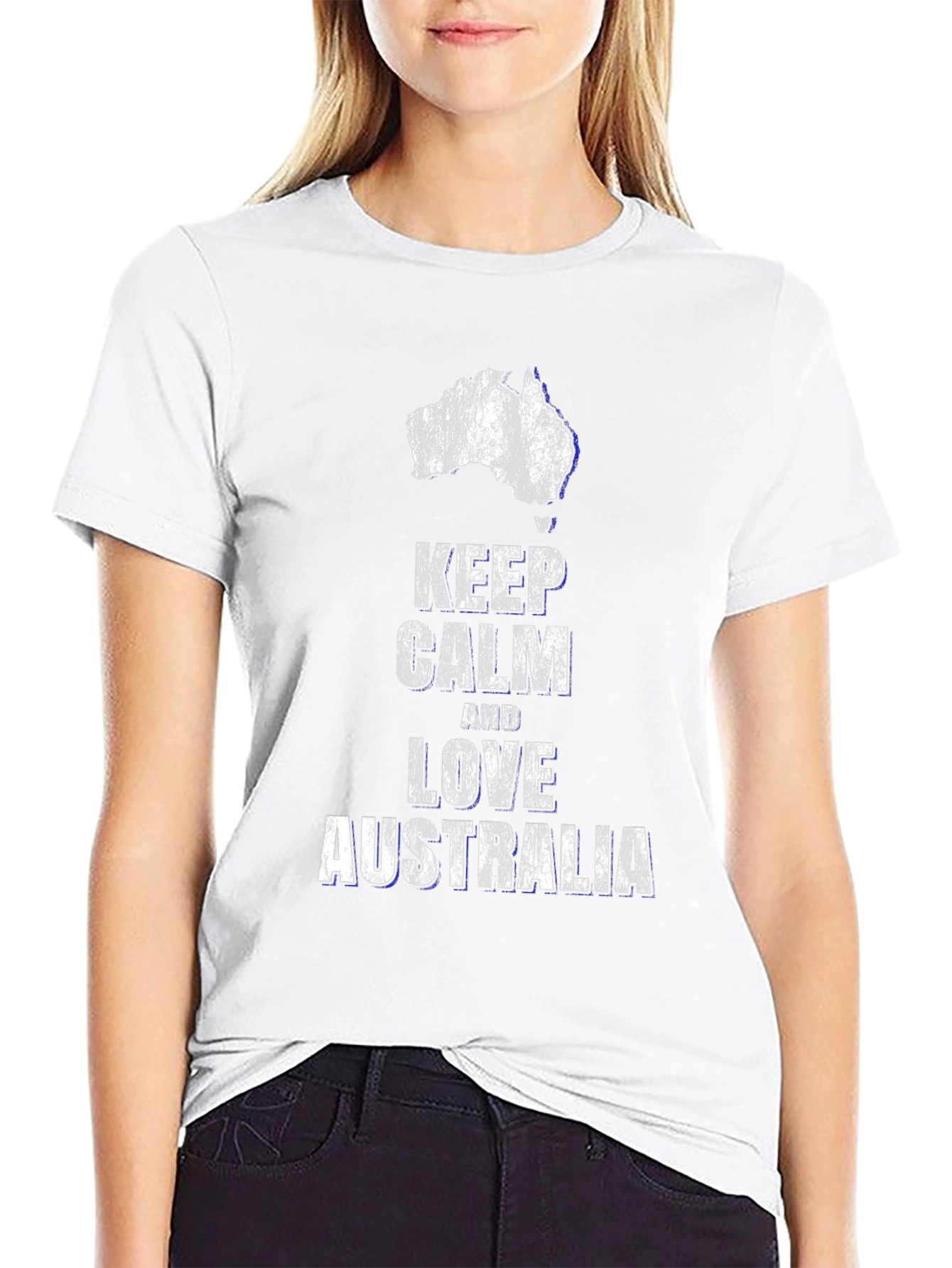 Keep Calm and Love Australia Black T-Shirt
