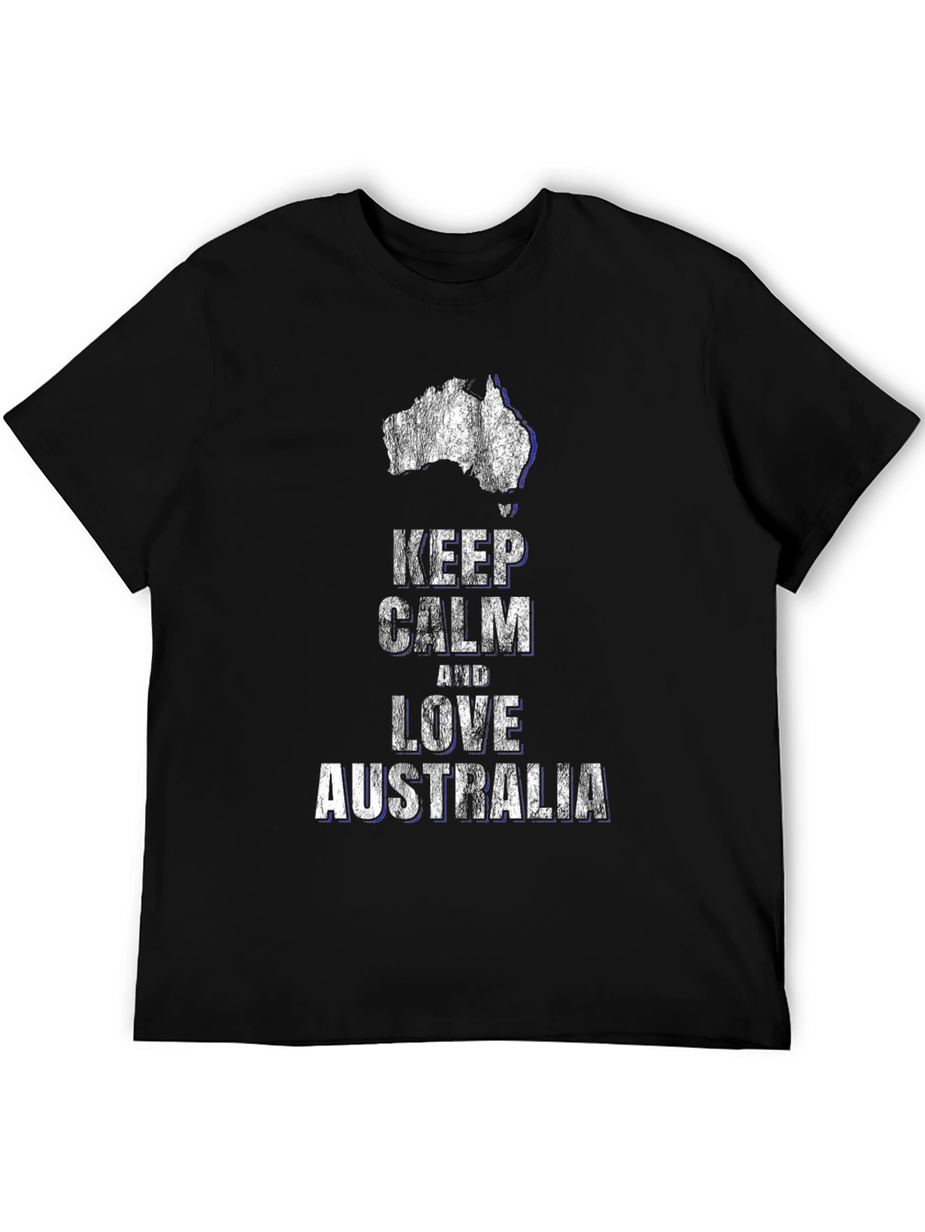 Keep Calm and Love Australia Black T-Shirt