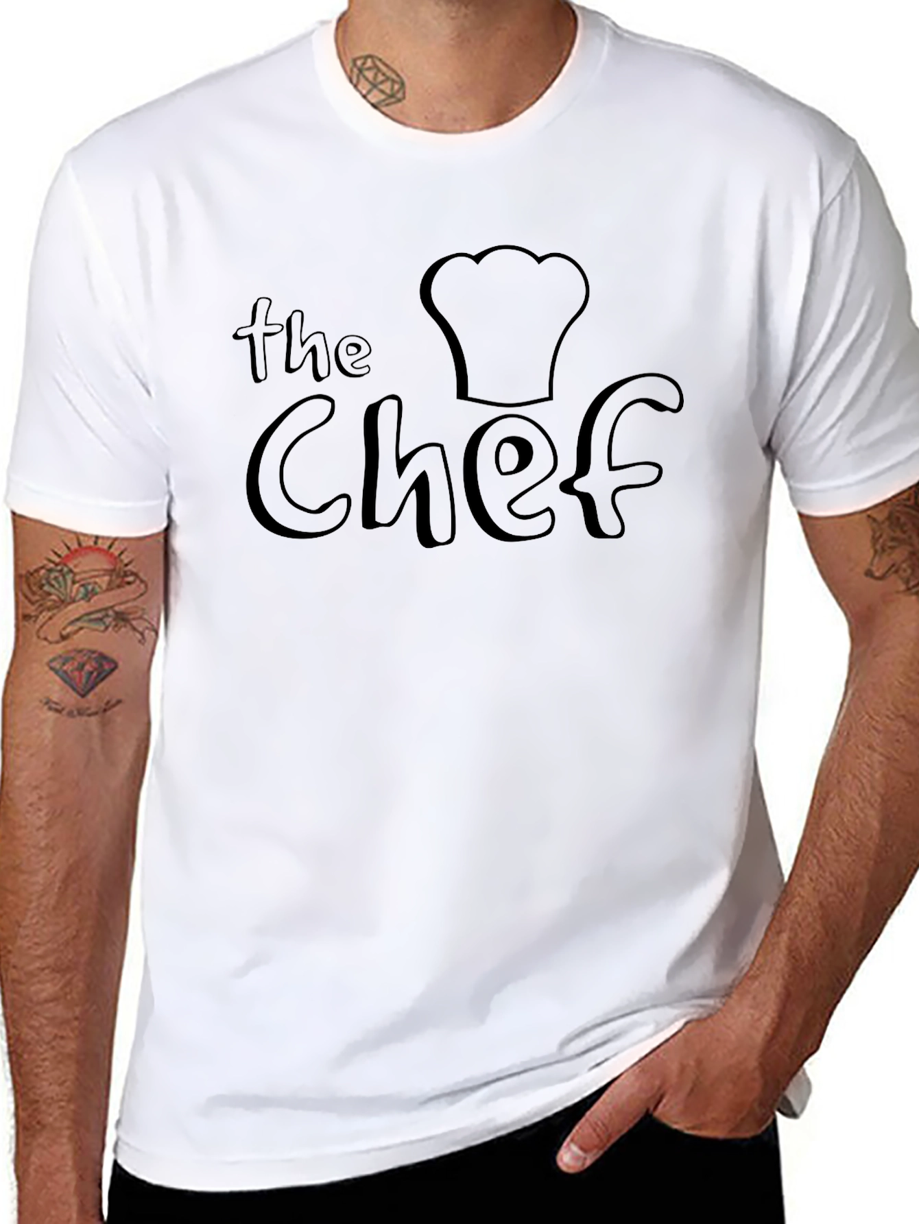 The Chef Graphic Tee - Black Crew Neck T-Shirt