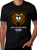 Total Solar Eclipse Spain 2026 Bear T-Shirt