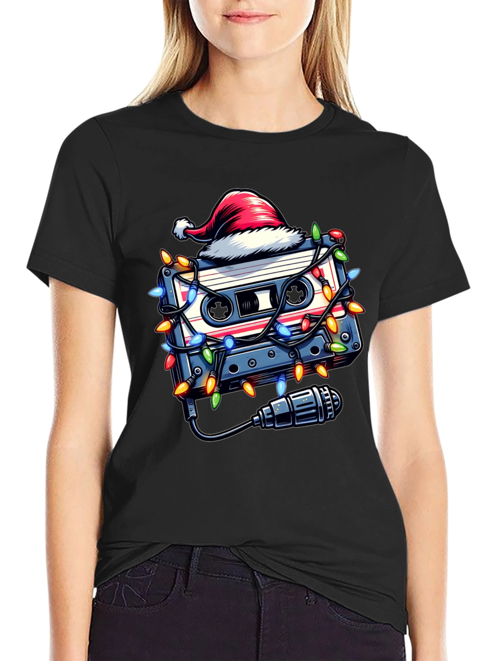 Retro Christmas Cassette Tape T-Shirt