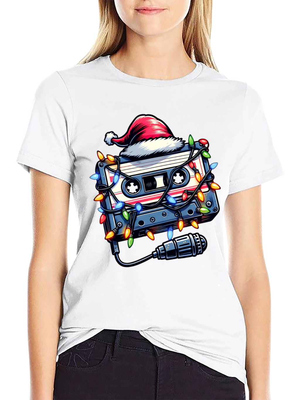 Retro Christmas Cassette Tape T-Shirt