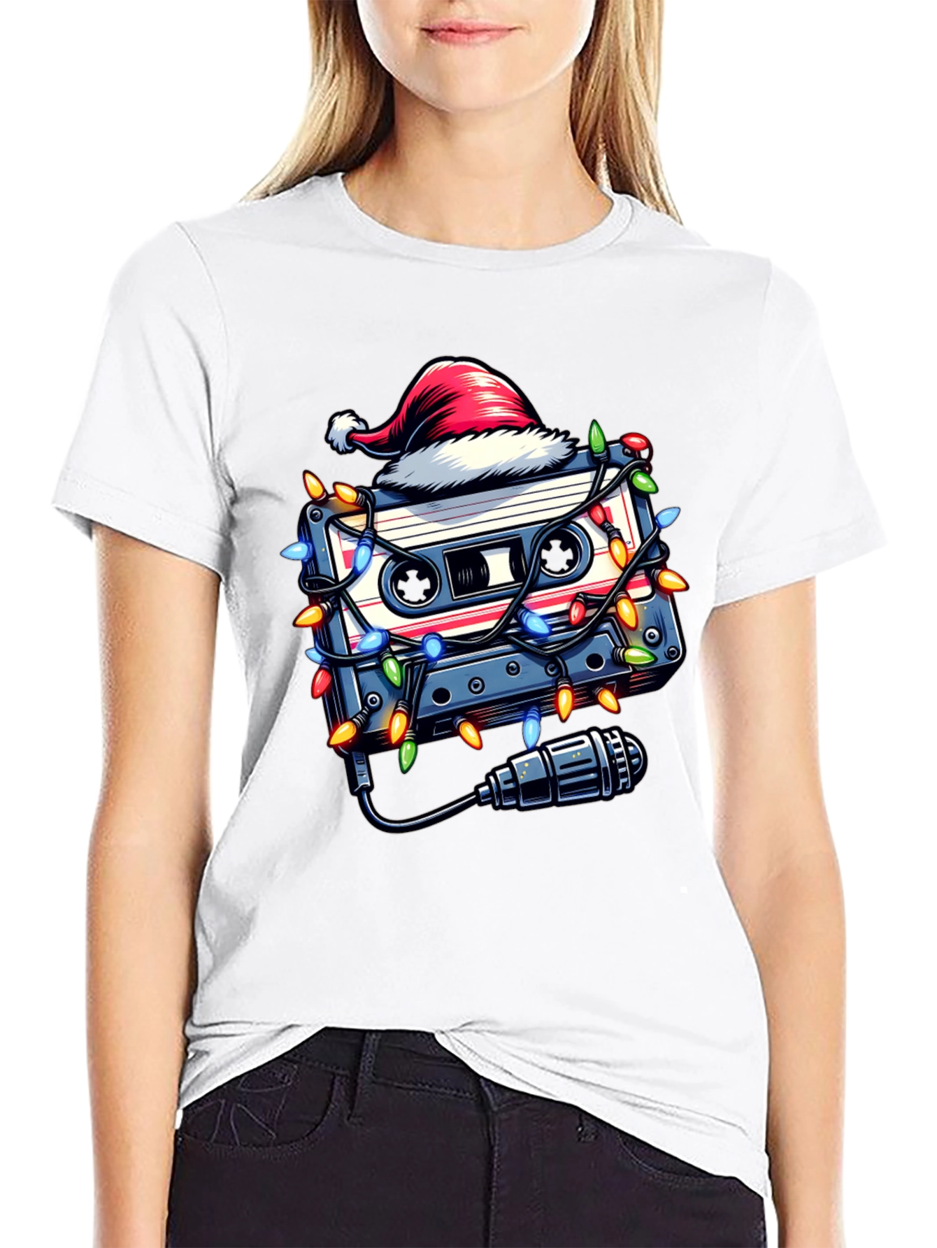 Retro Christmas Cassette Tape T-Shirt