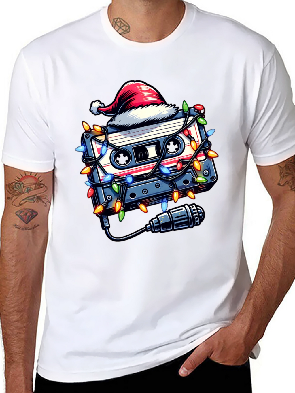 Retro Christmas Cassette Tape T-Shirt