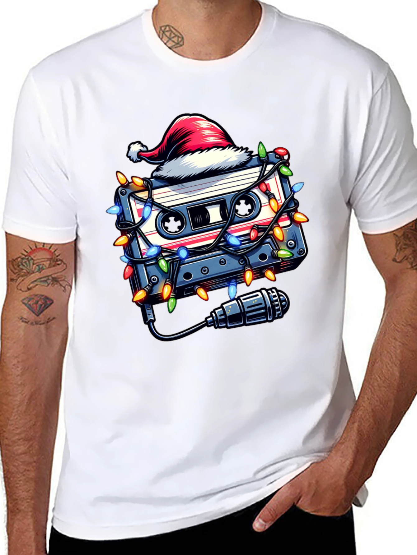 Retro Christmas Cassette Tape T-Shirt