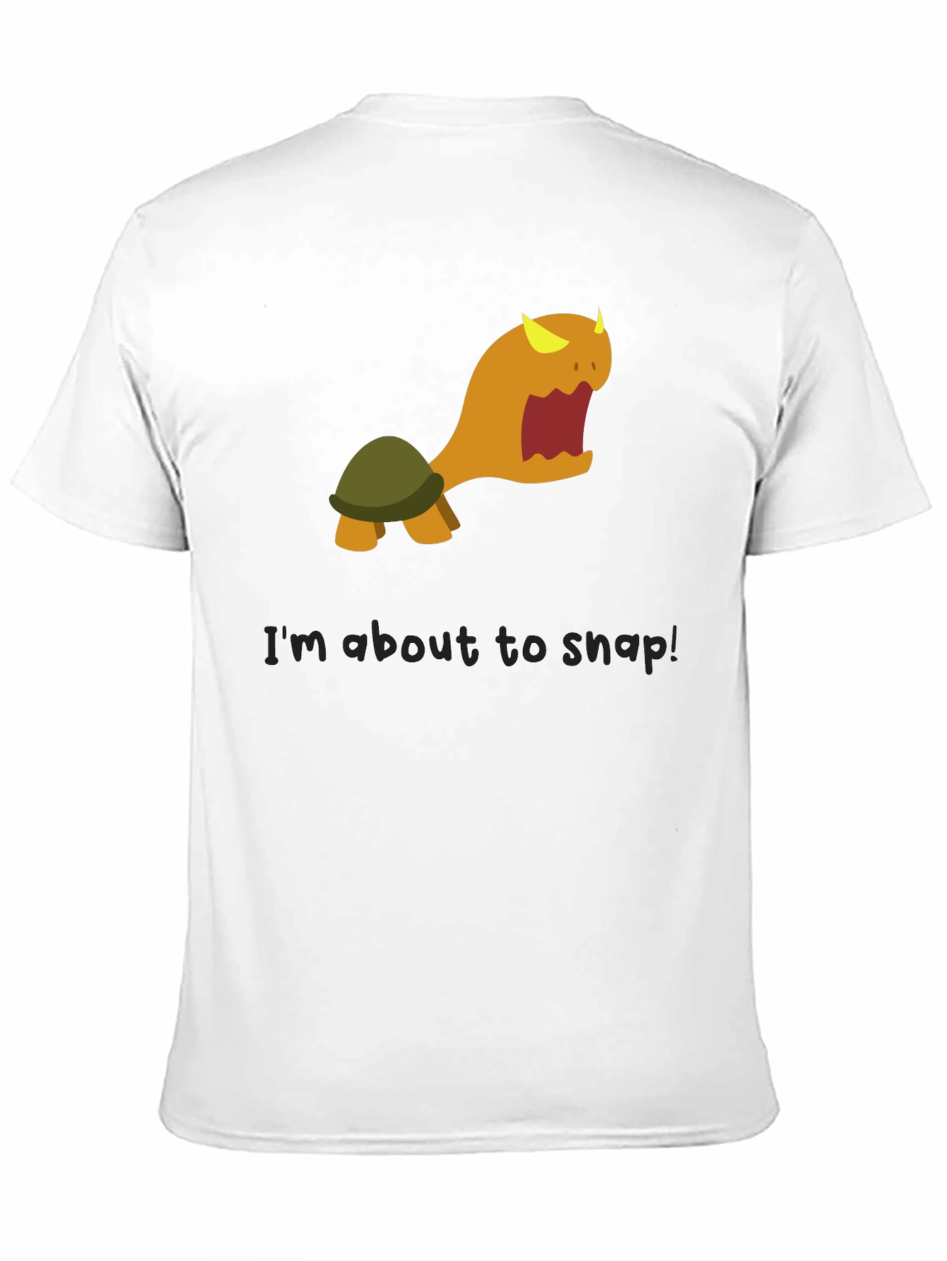 Snap Turtle Graphic Tee - Black Cotton T-Shirt