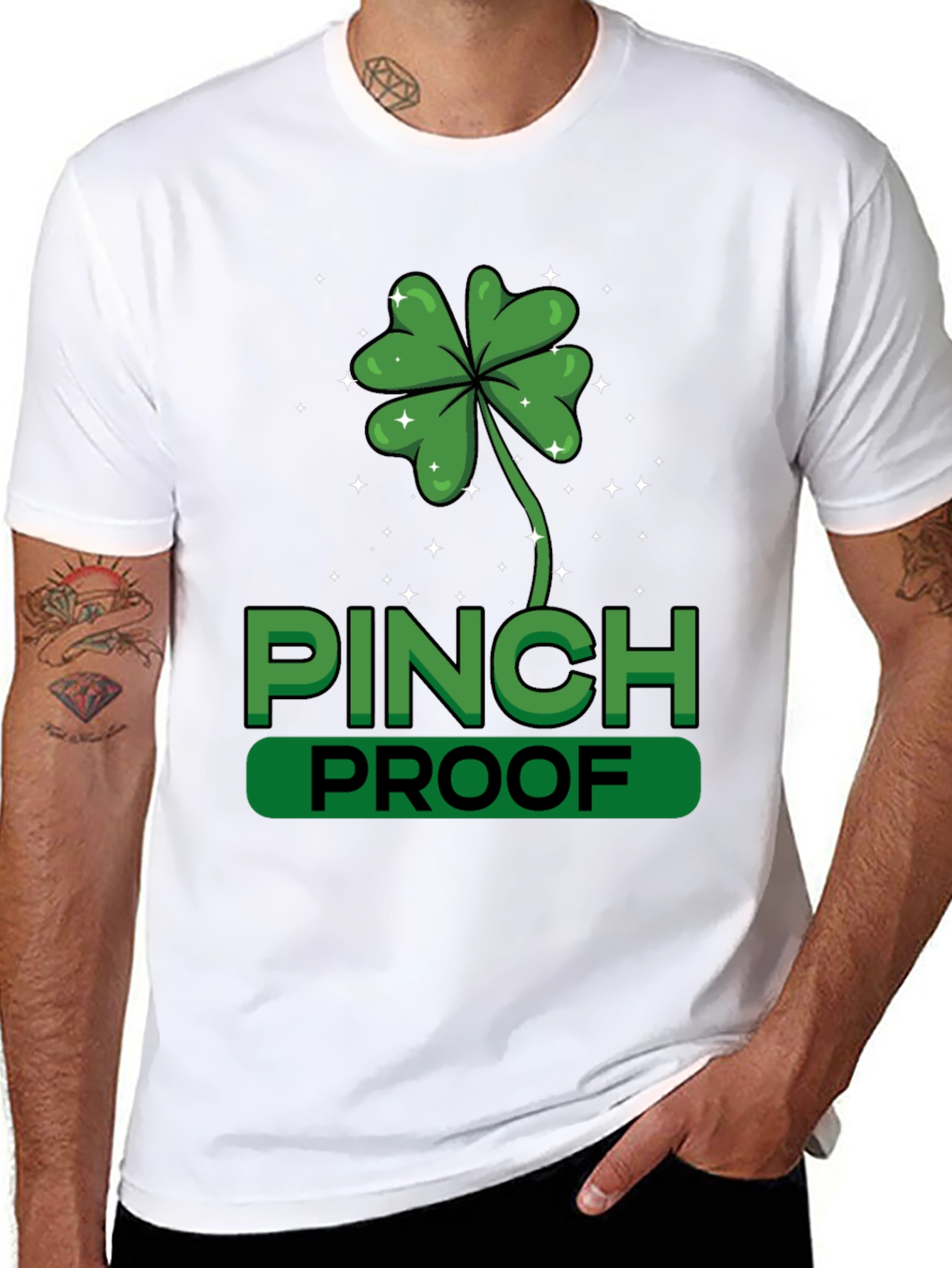 St. Patricks Day Pinch Proof Clover T-Shirt