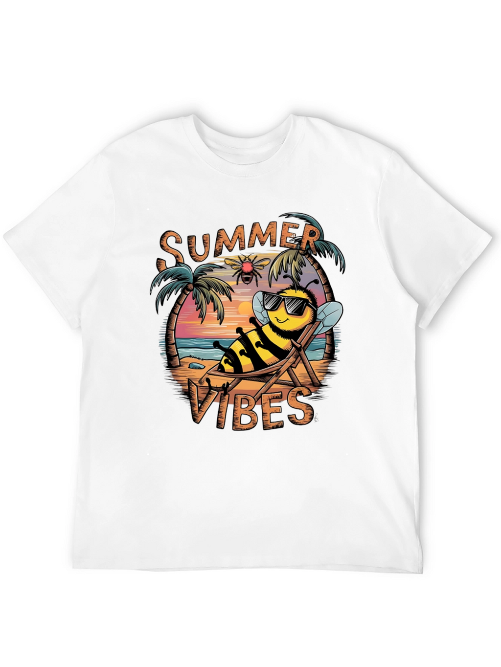 Summer Vibes Bee Graphic T-Shirt