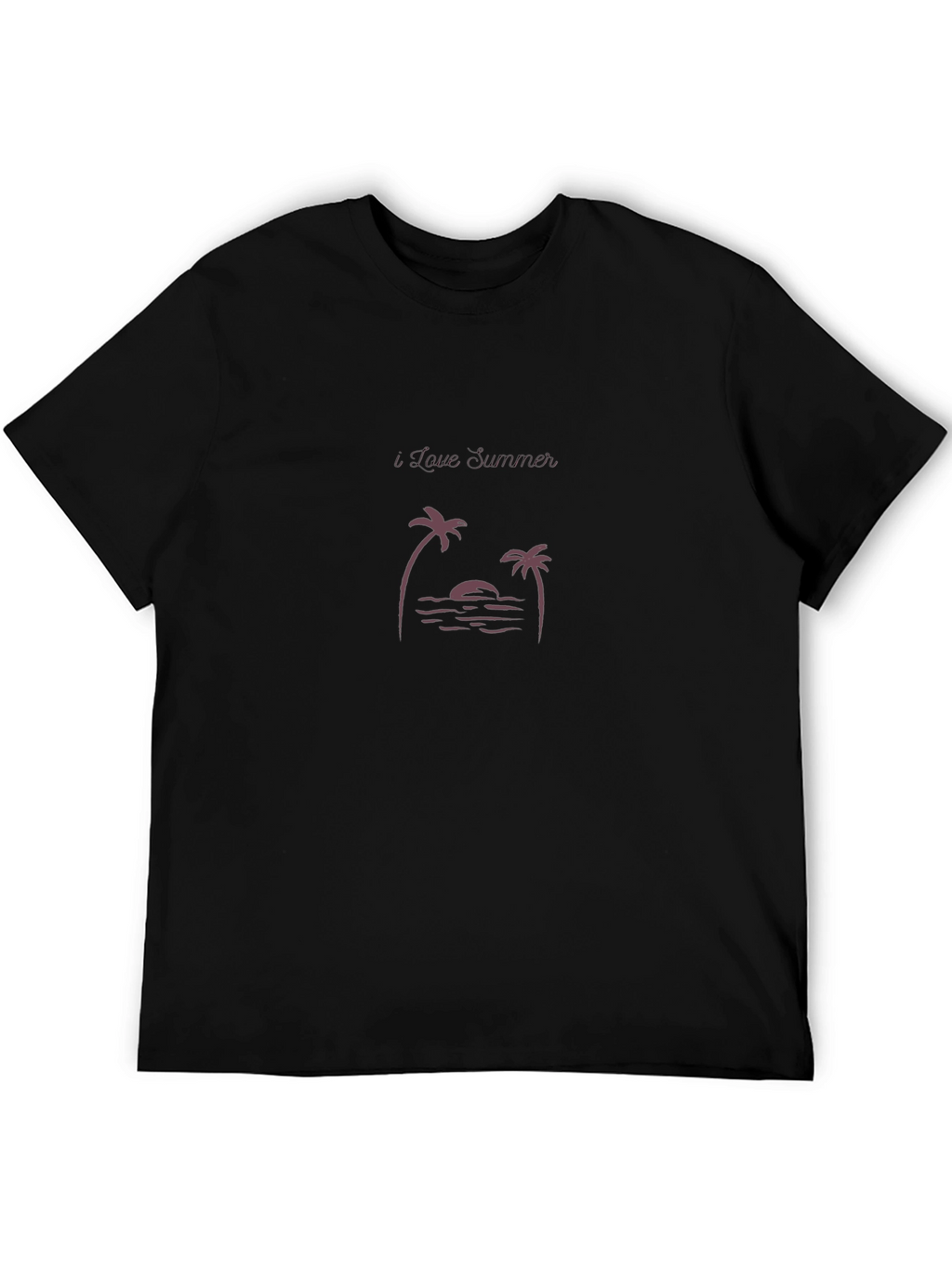 I Love Summer Black Graphic Tee