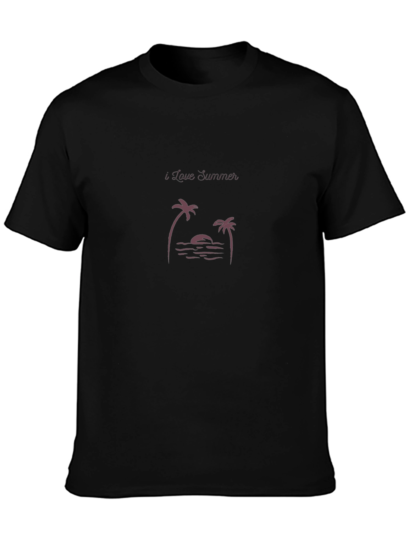 I Love Summer Black Graphic Tee