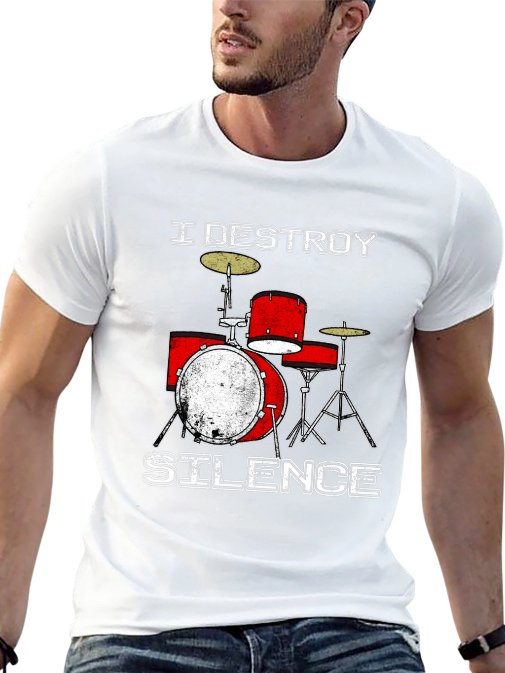 I Destroy Silence Drummer T-Shirt