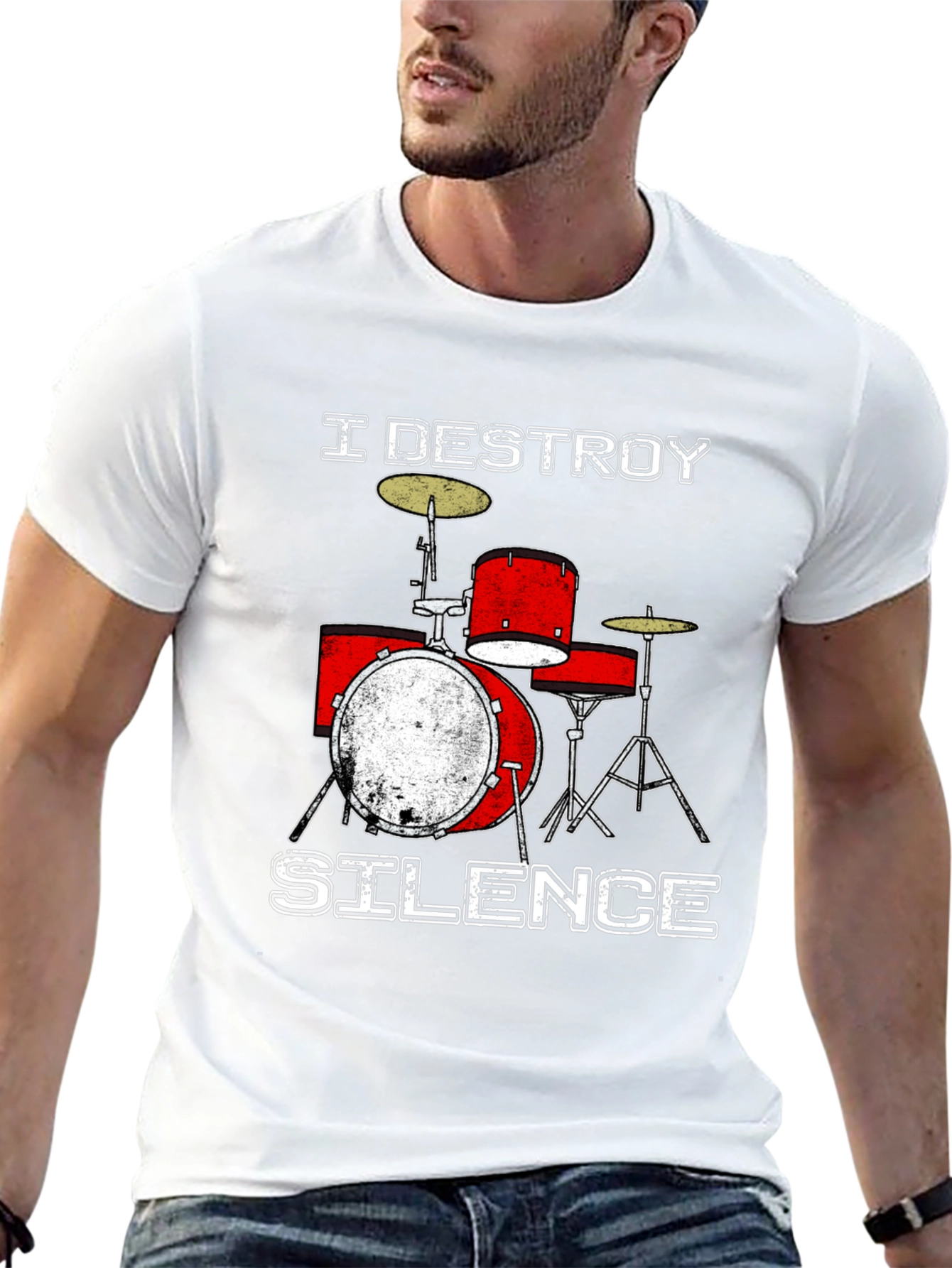 I Destroy Silence Drummer T-Shirt