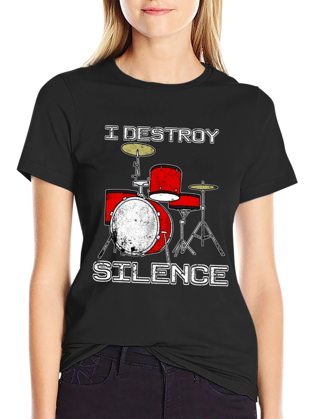 I Destroy Silence Drummer T-Shirt