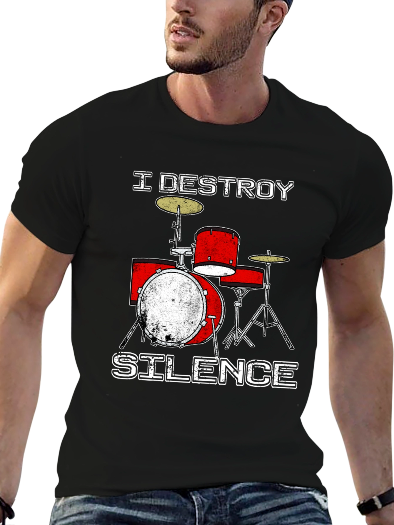 I Destroy Silence Drummer T-Shirt