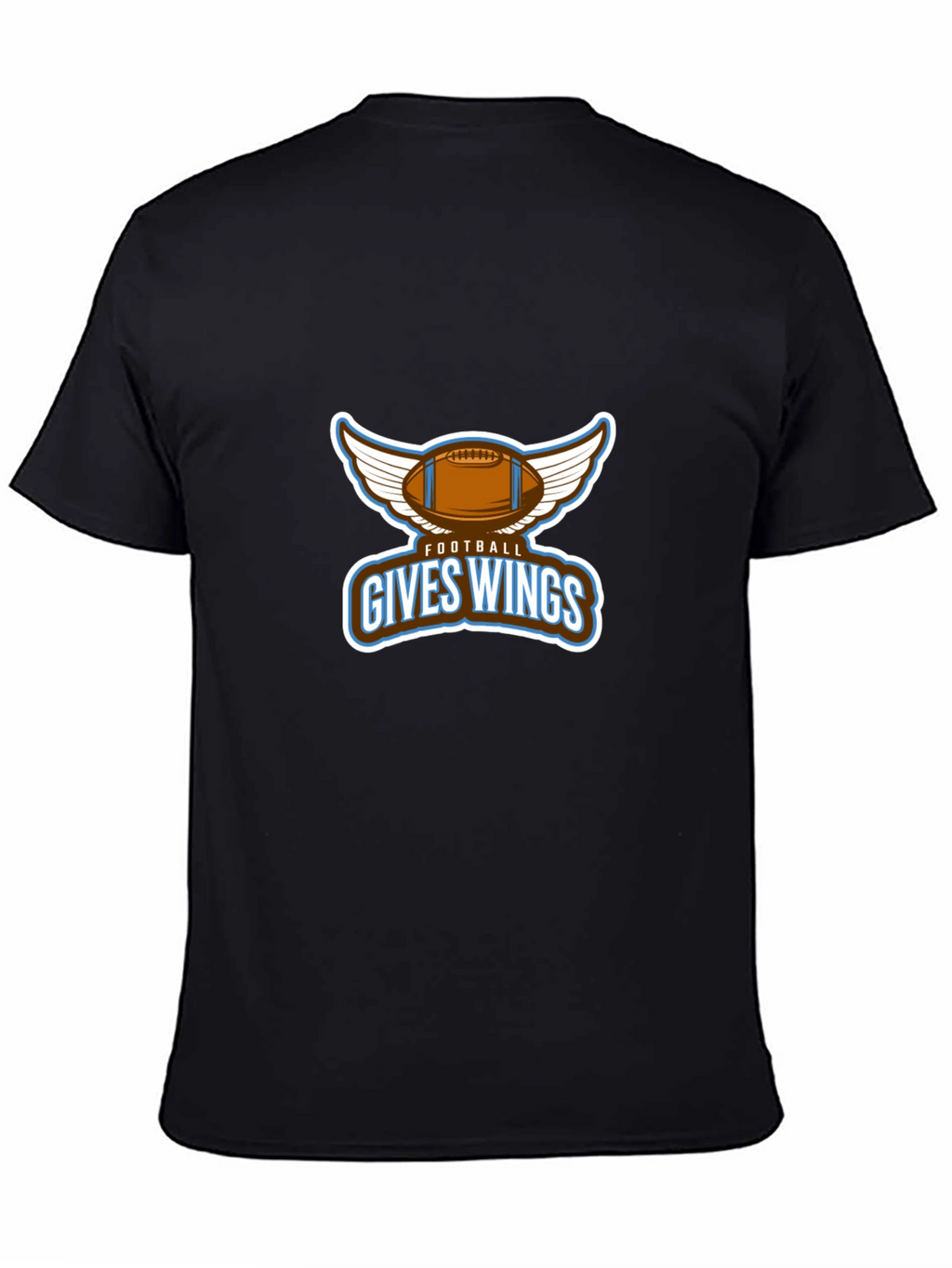 Football Gives Wings Black T-Shirt