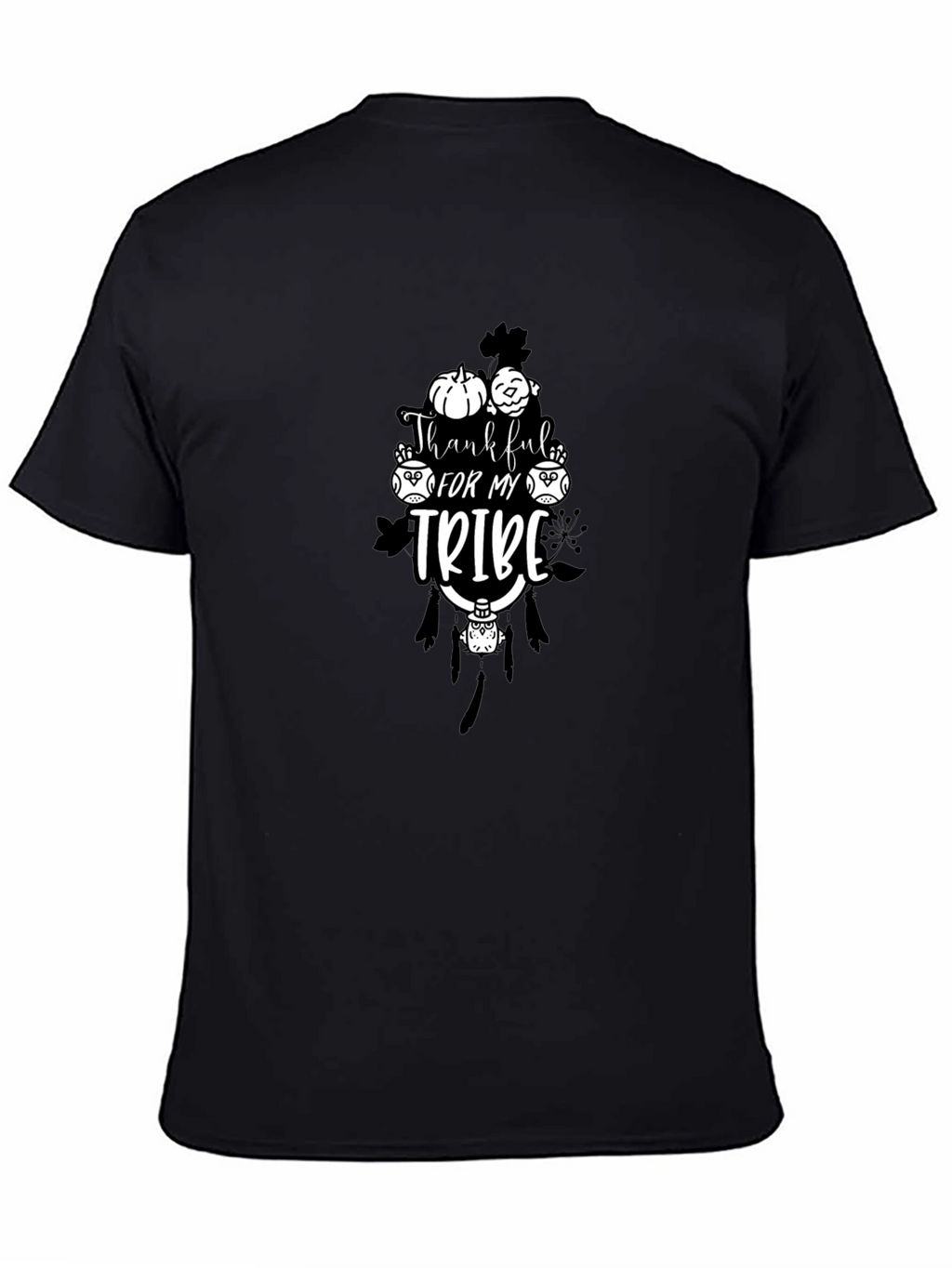 Thankful for My Tribe Black T-Shirt