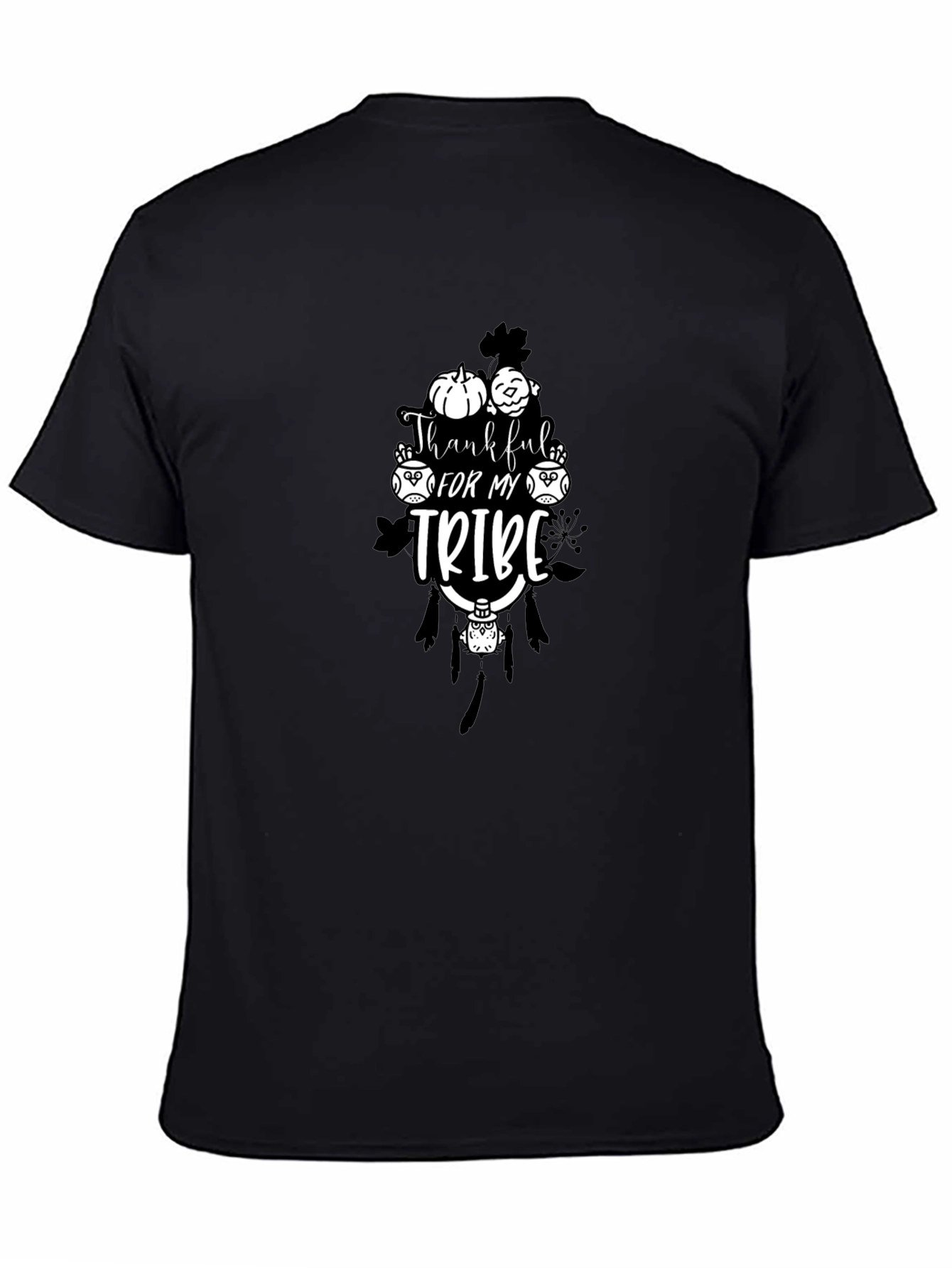 Thankful for My Tribe Black T-Shirt