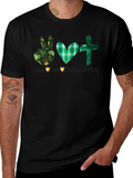 St. Patricks Day Graphic Tee - Peace Love Luck