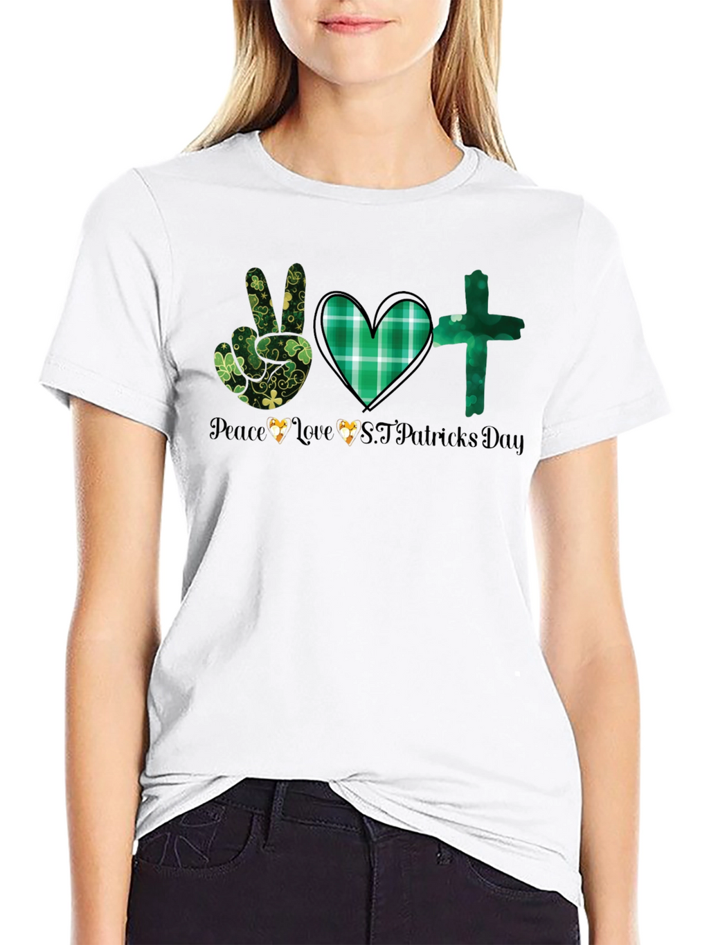 St. Patricks Day Graphic Tee - Peace Love Luck