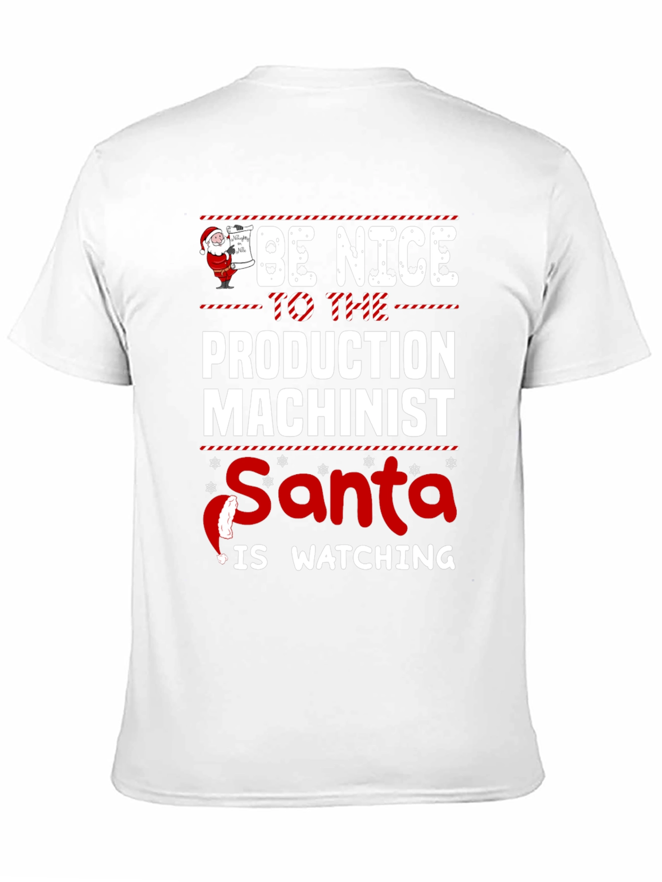 Funny Production Machinist Santa Christmas T-Shirt