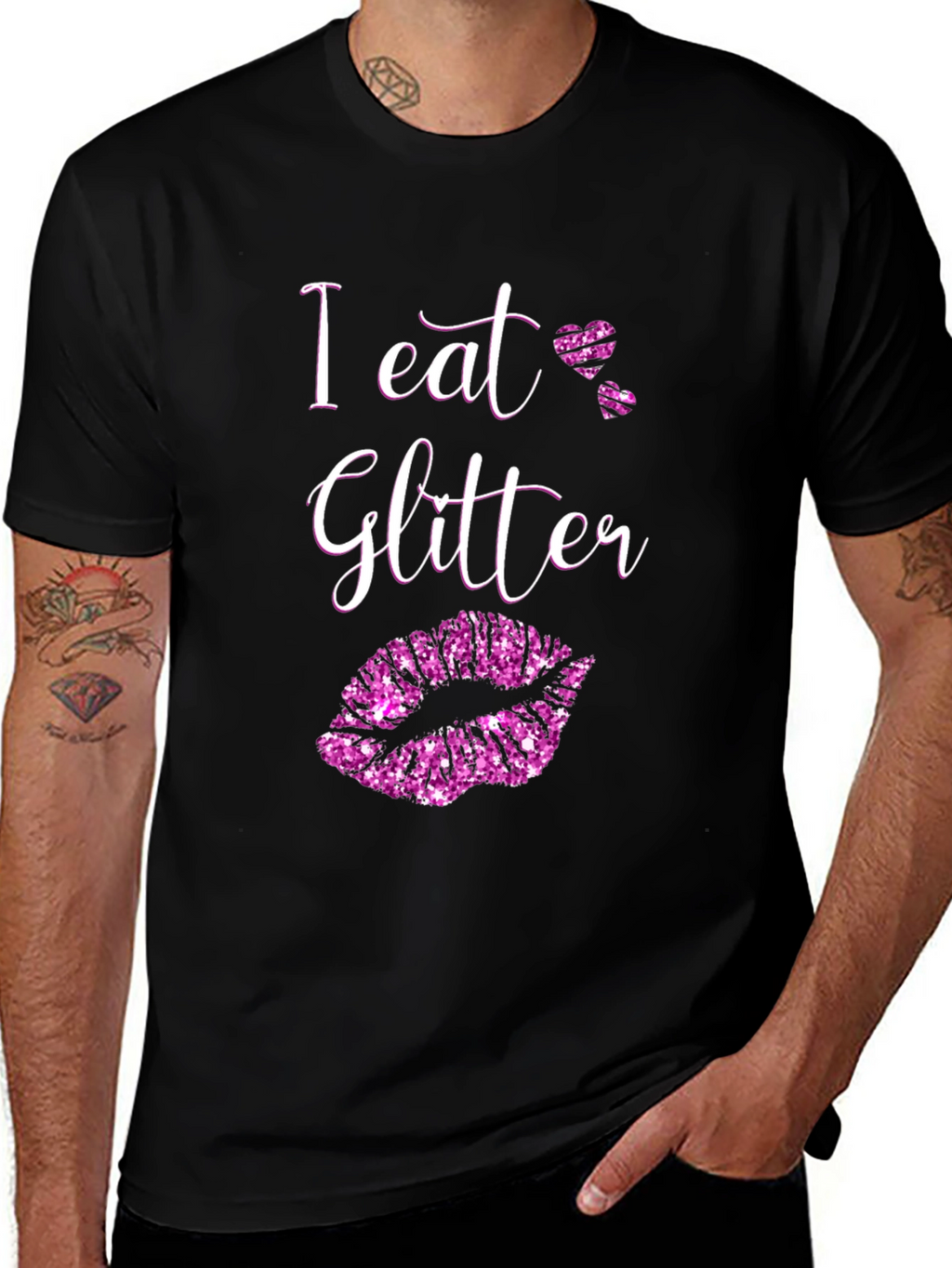 I Eat Glitter Black T-Shirt