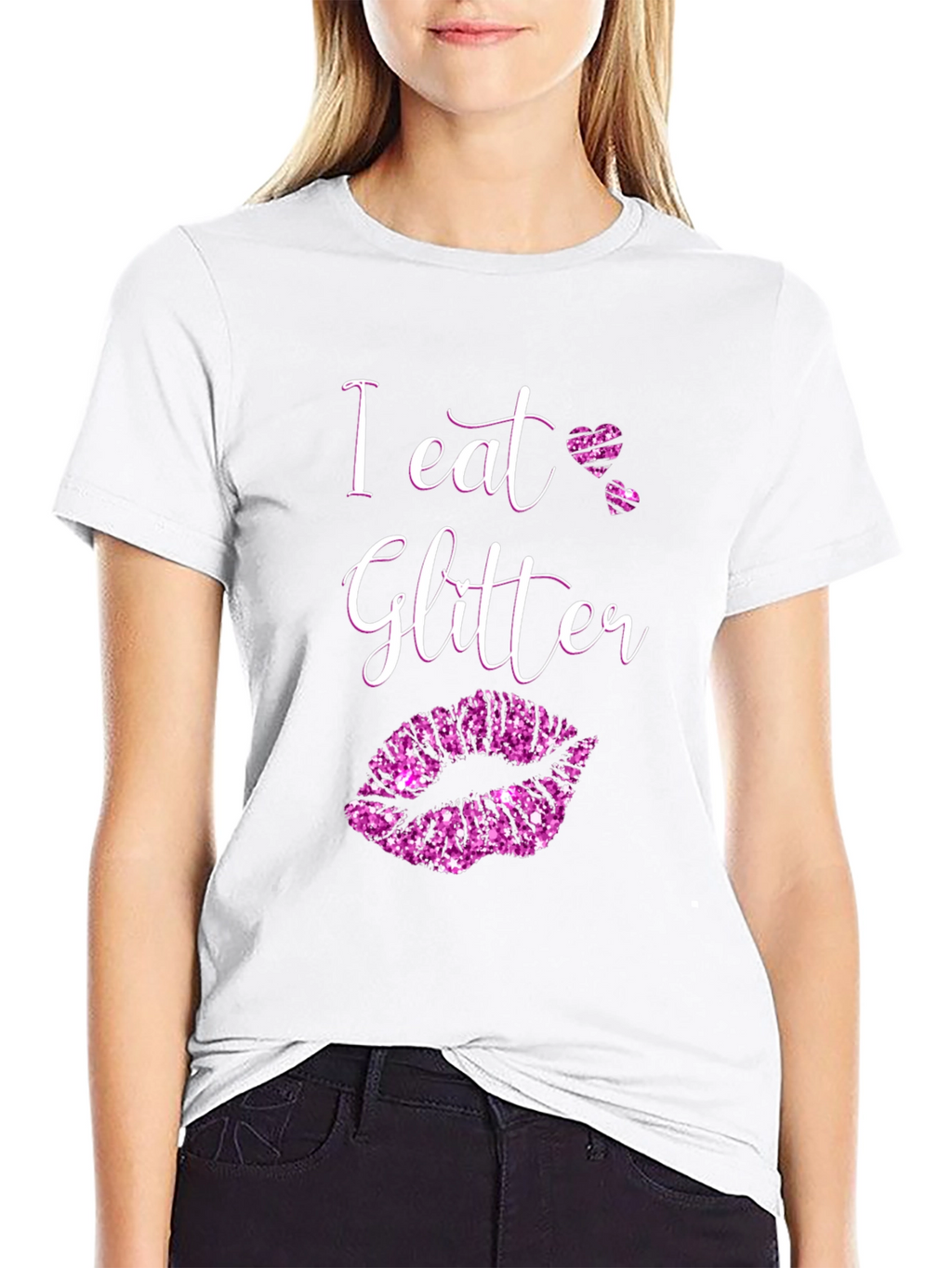 I Eat Glitter Black T-Shirt