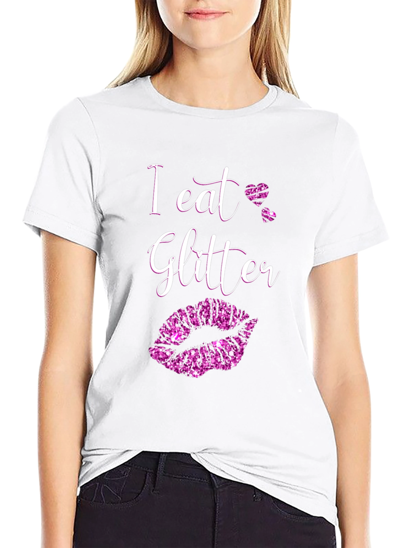 I Eat Glitter Black T-Shirt