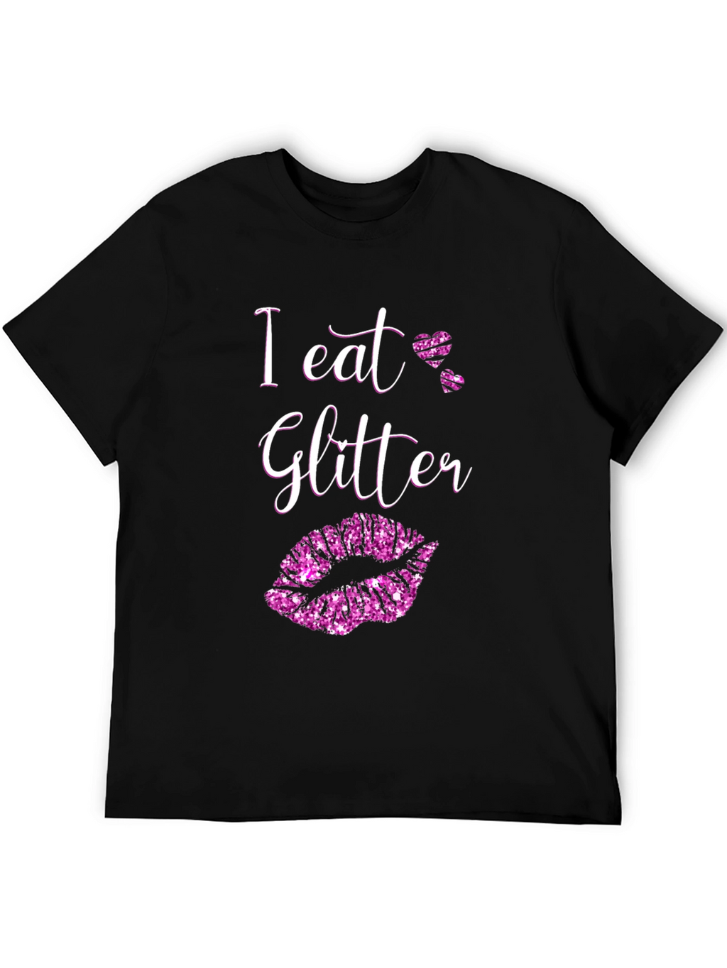 I Eat Glitter Black T-Shirt