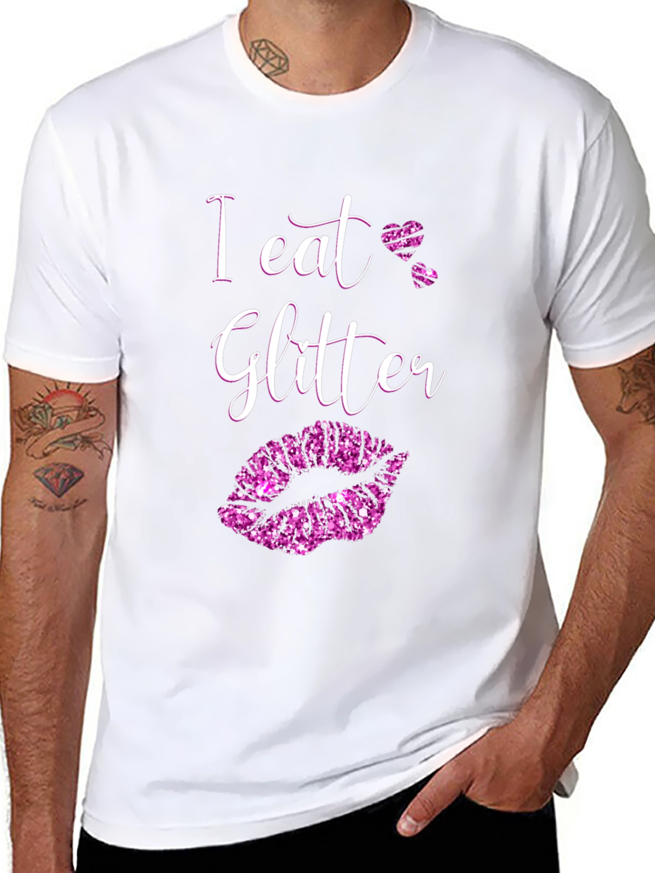 I Eat Glitter Black T-Shirt