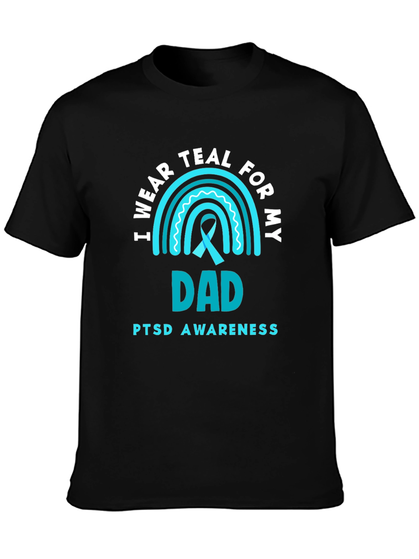 Teal PTSD Awareness Dad T-Shirt