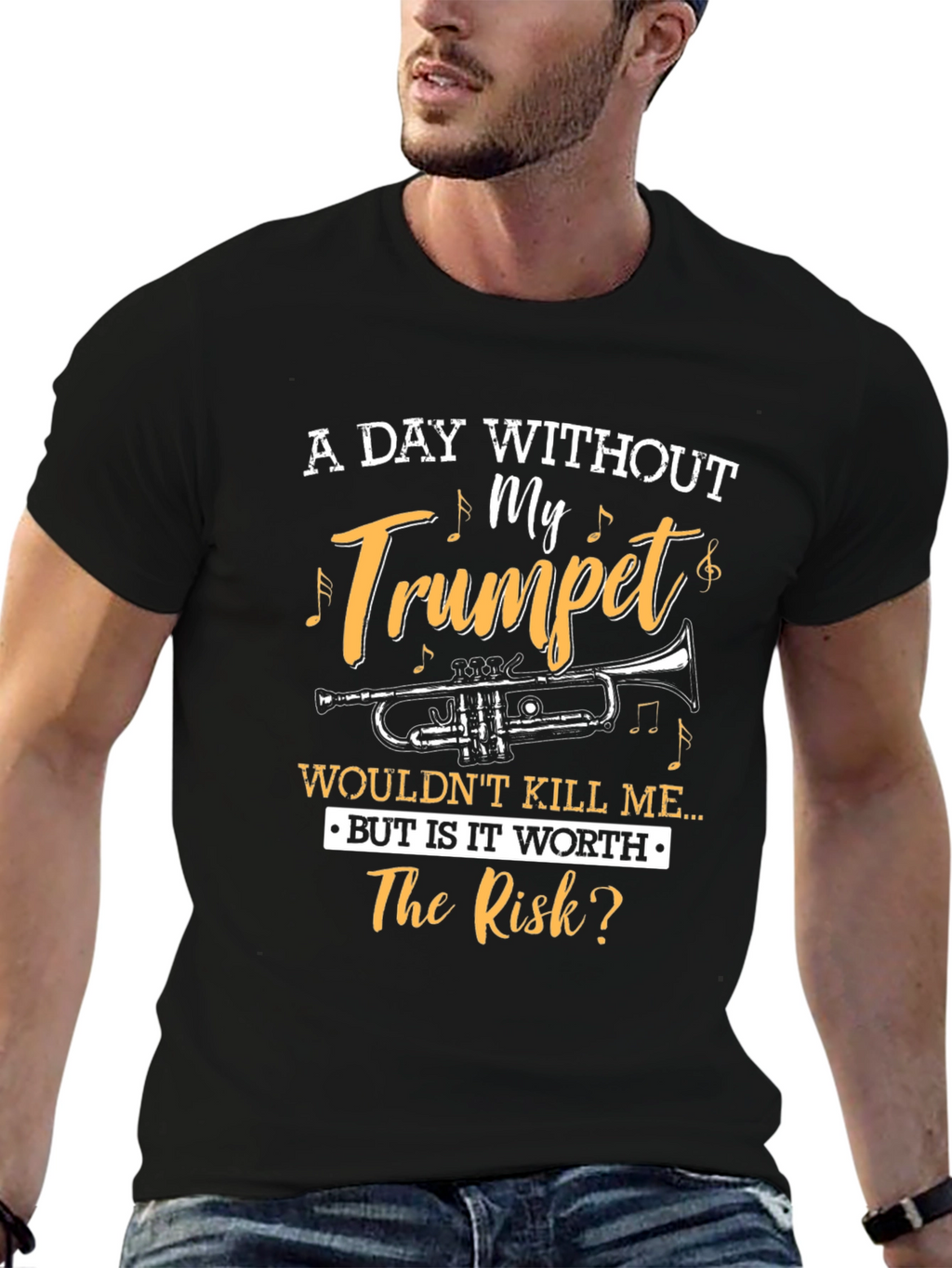 Funny Trumpet Player T-Shirt: Risk?