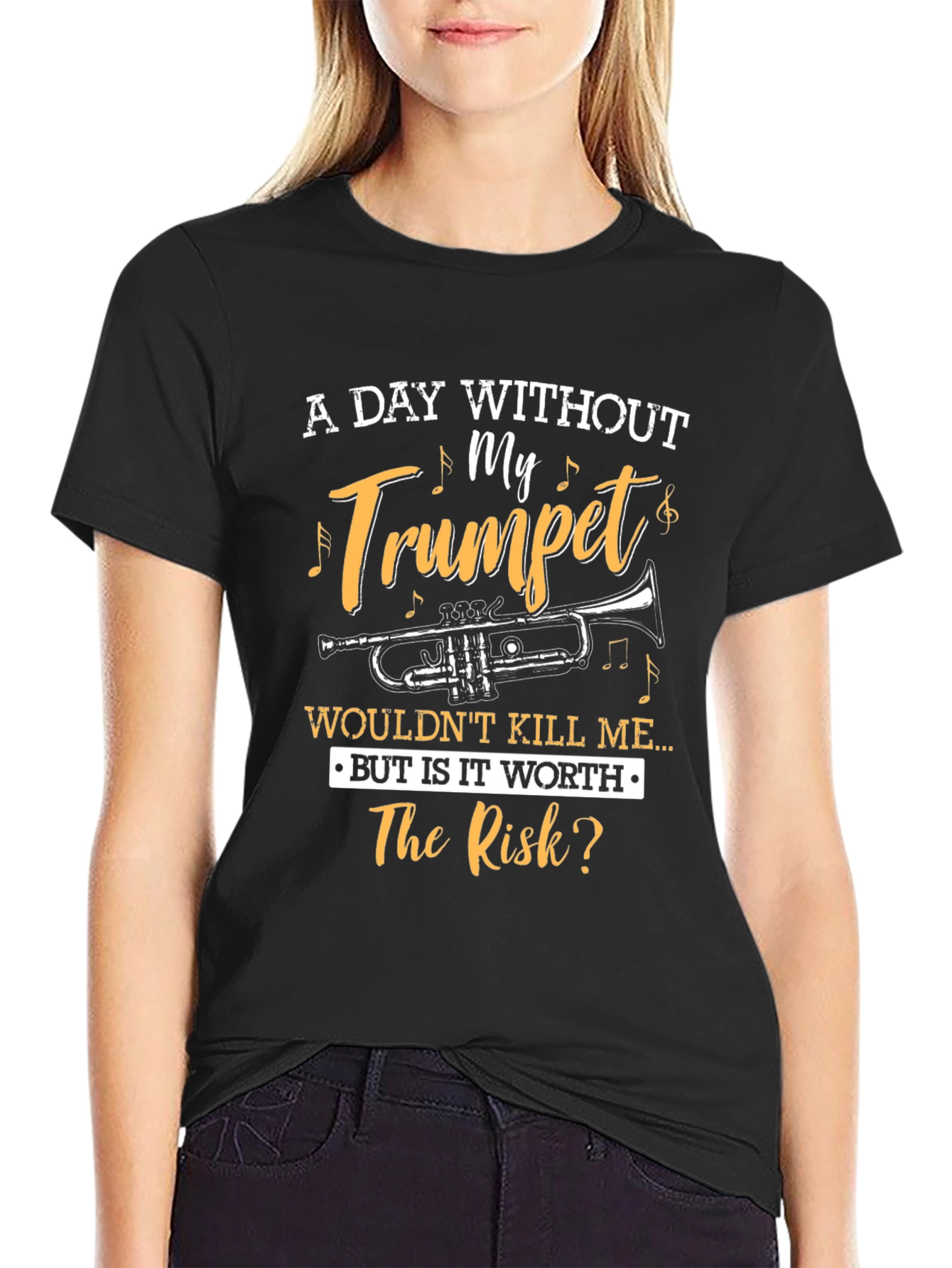 Funny Trumpet Player T-Shirt: Risk?