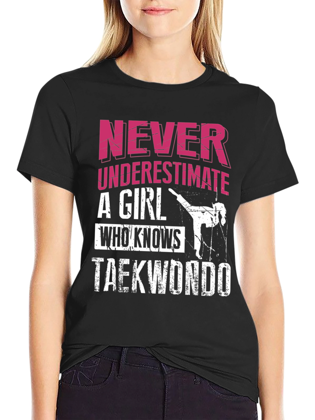Never Underestimate a Taekwondo Girl T-Shirt