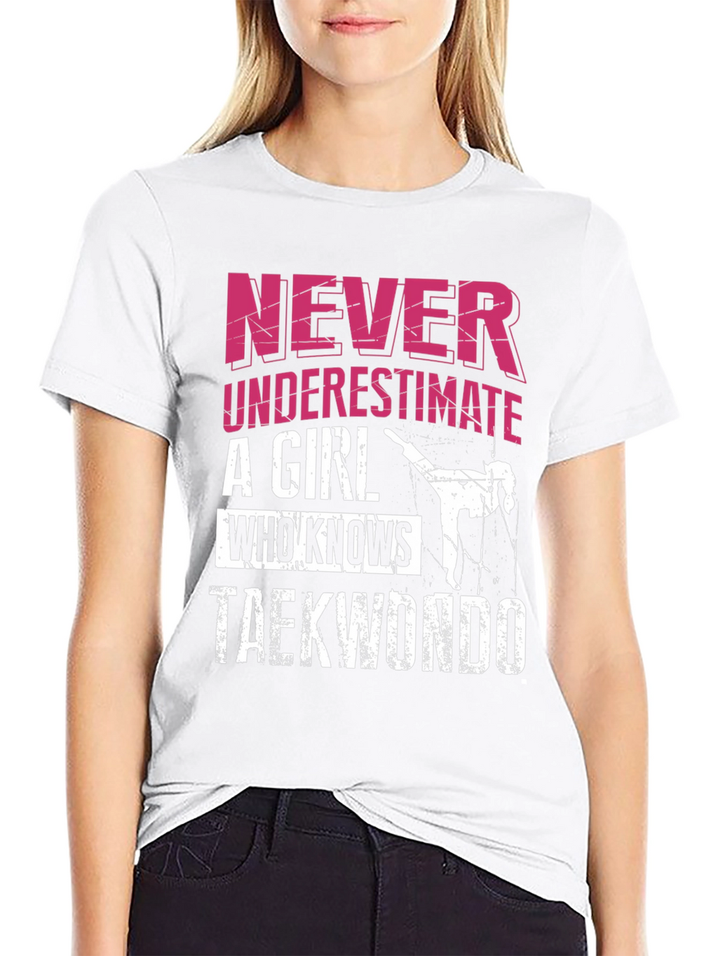 Never Underestimate a Taekwondo Girl T-Shirt