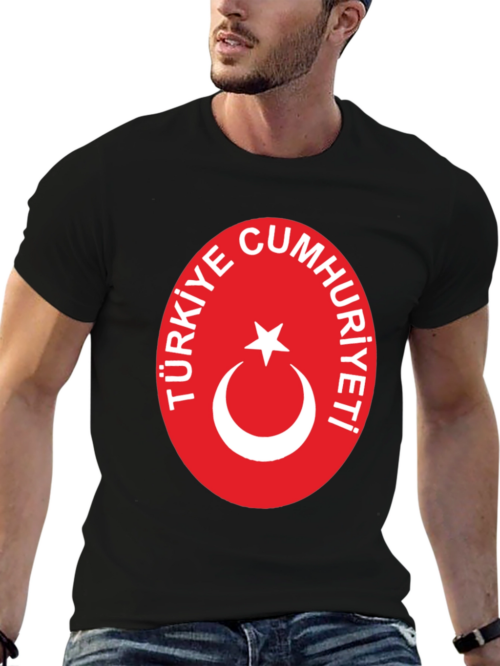 Türkiye Flag Black T-Shirt