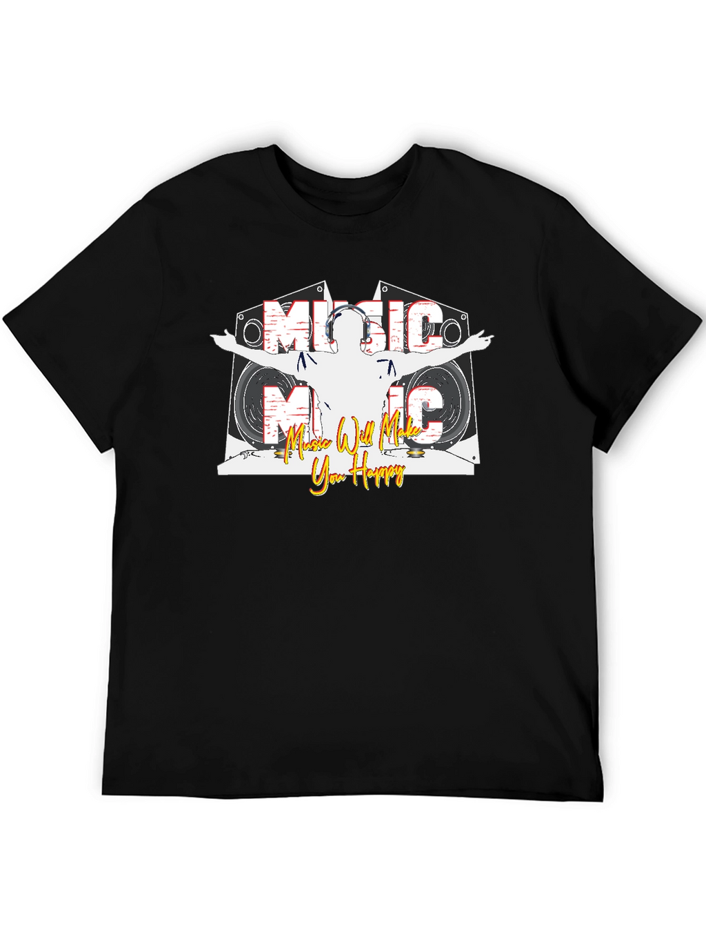 Music Makes You Happy Graphic T-Shirt