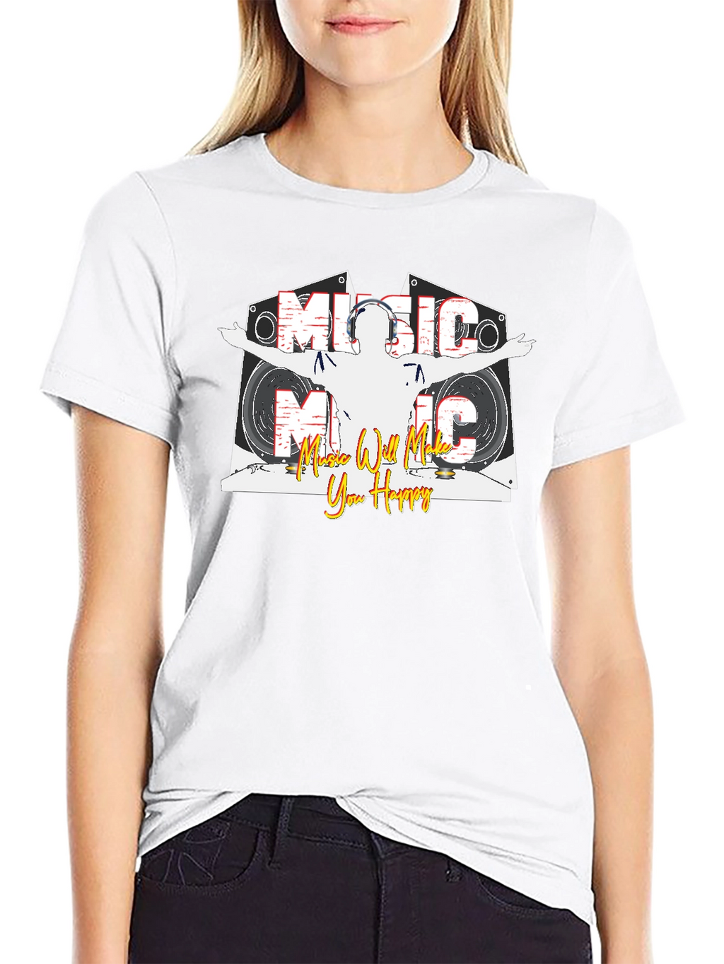 Music Makes You Happy Graphic T-Shirt