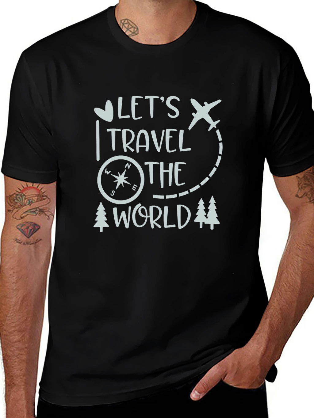 Lets Travel the World Graphic T-Shirt