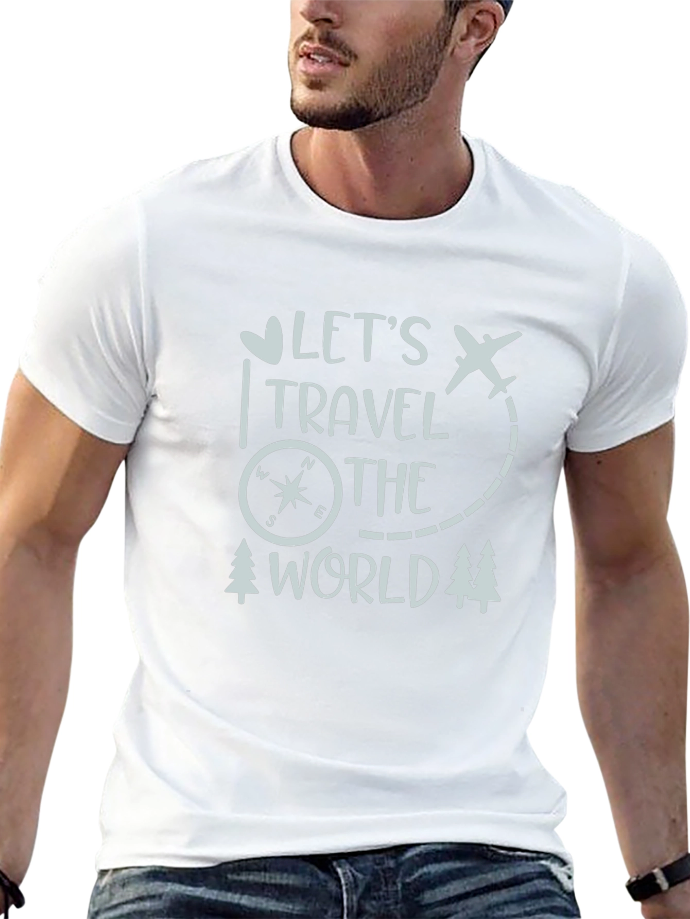 Lets Travel the World Graphic T-Shirt