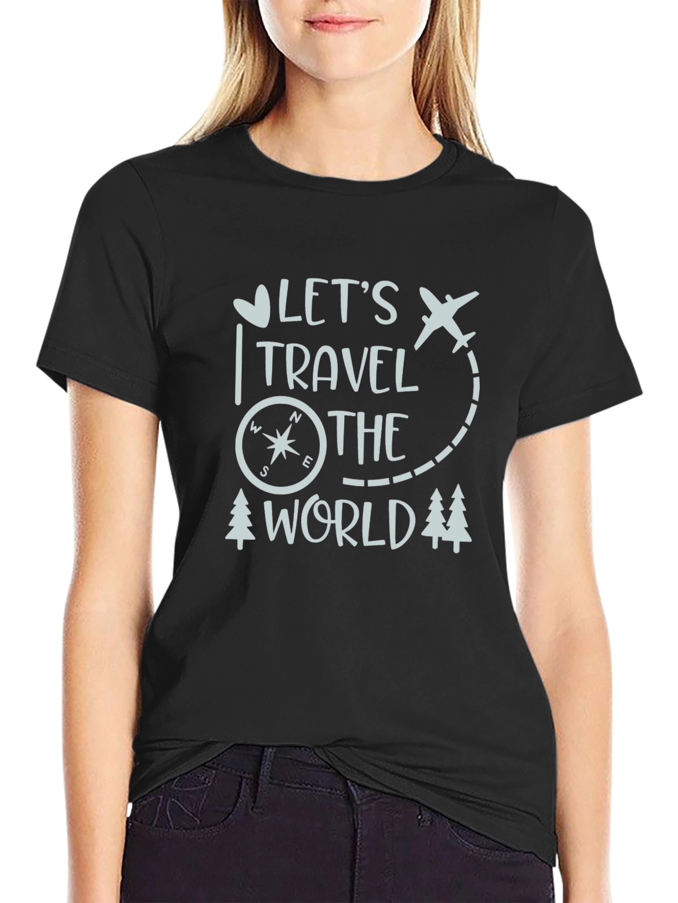 Lets Travel the World Graphic T-Shirt