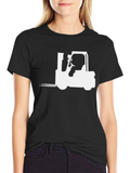 Forklift Graphic Tee - Black Cotton Blend