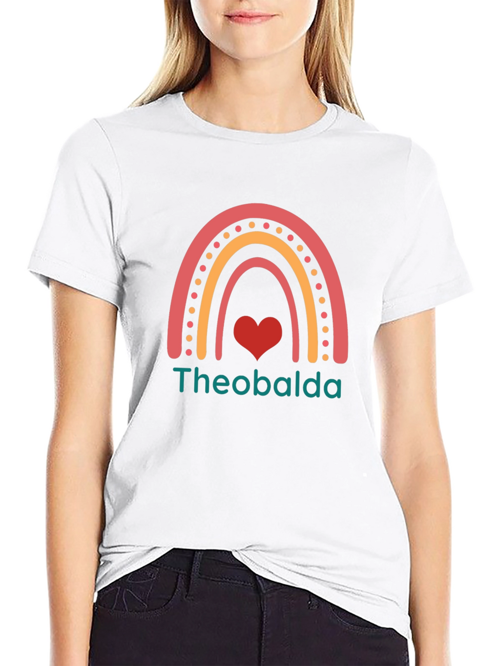 Theobalda Rainbow Heart Graphic Tee
