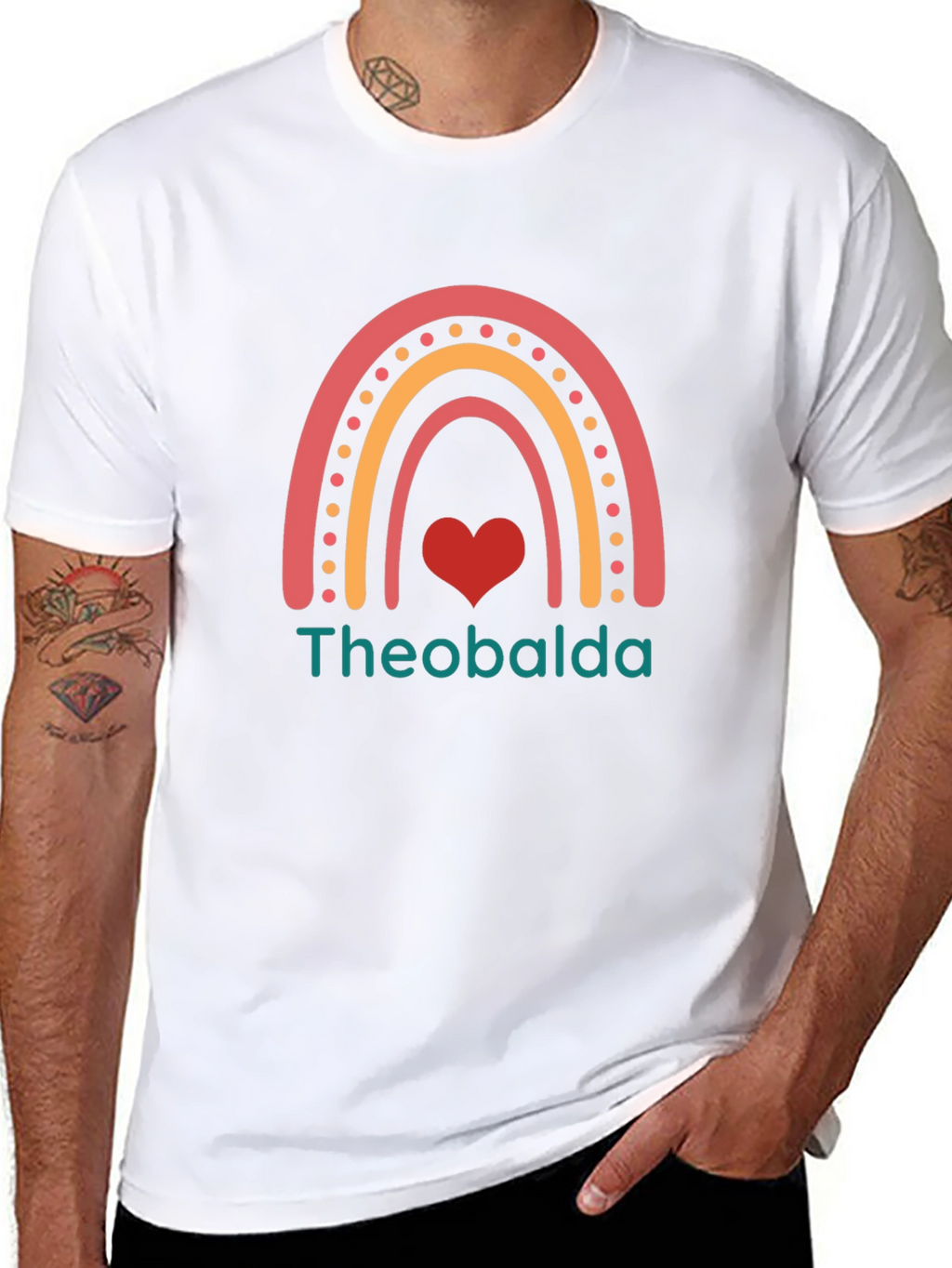 Theobalda Rainbow Heart Graphic Tee