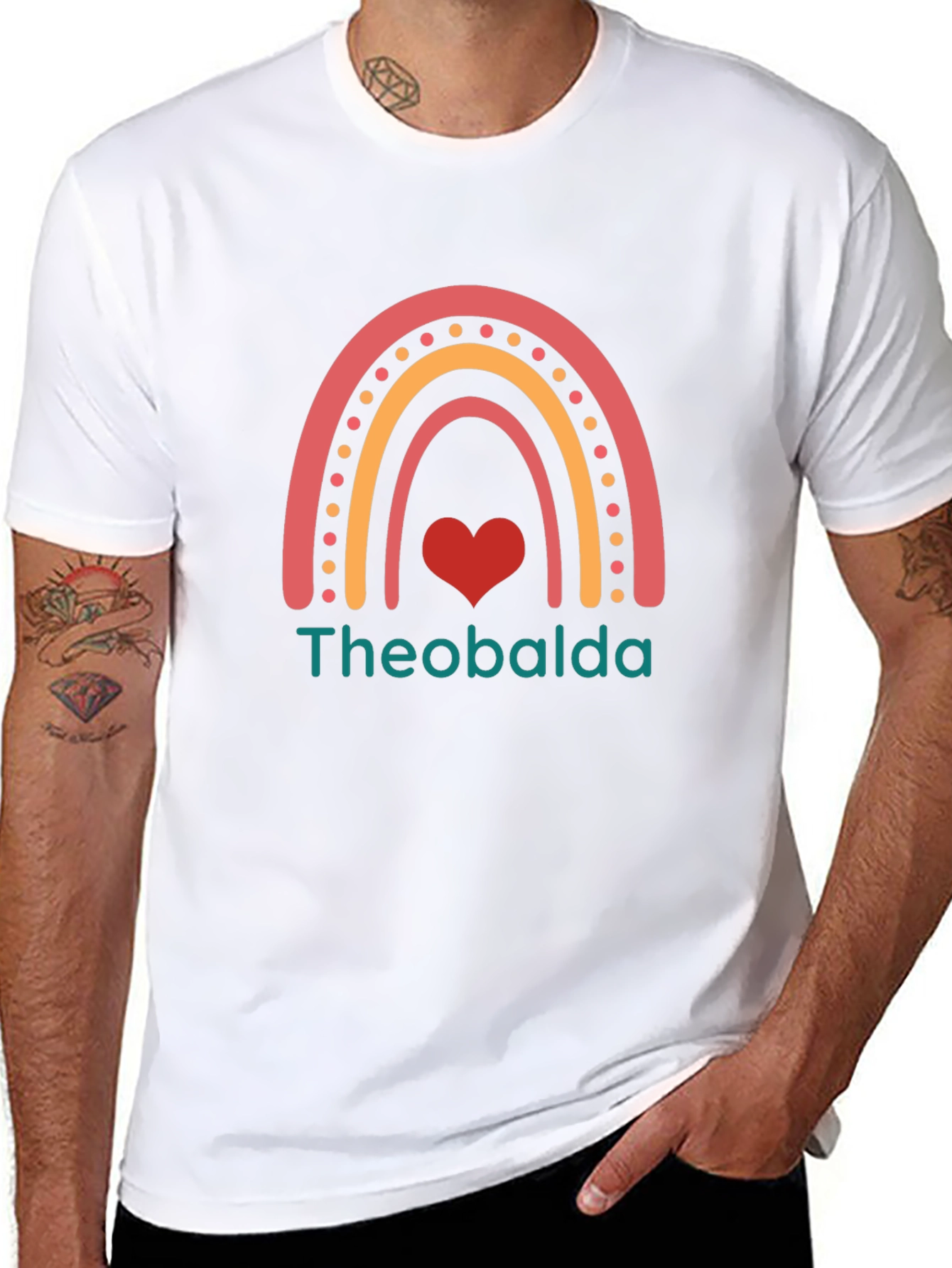 Theobalda Rainbow Heart Graphic Tee