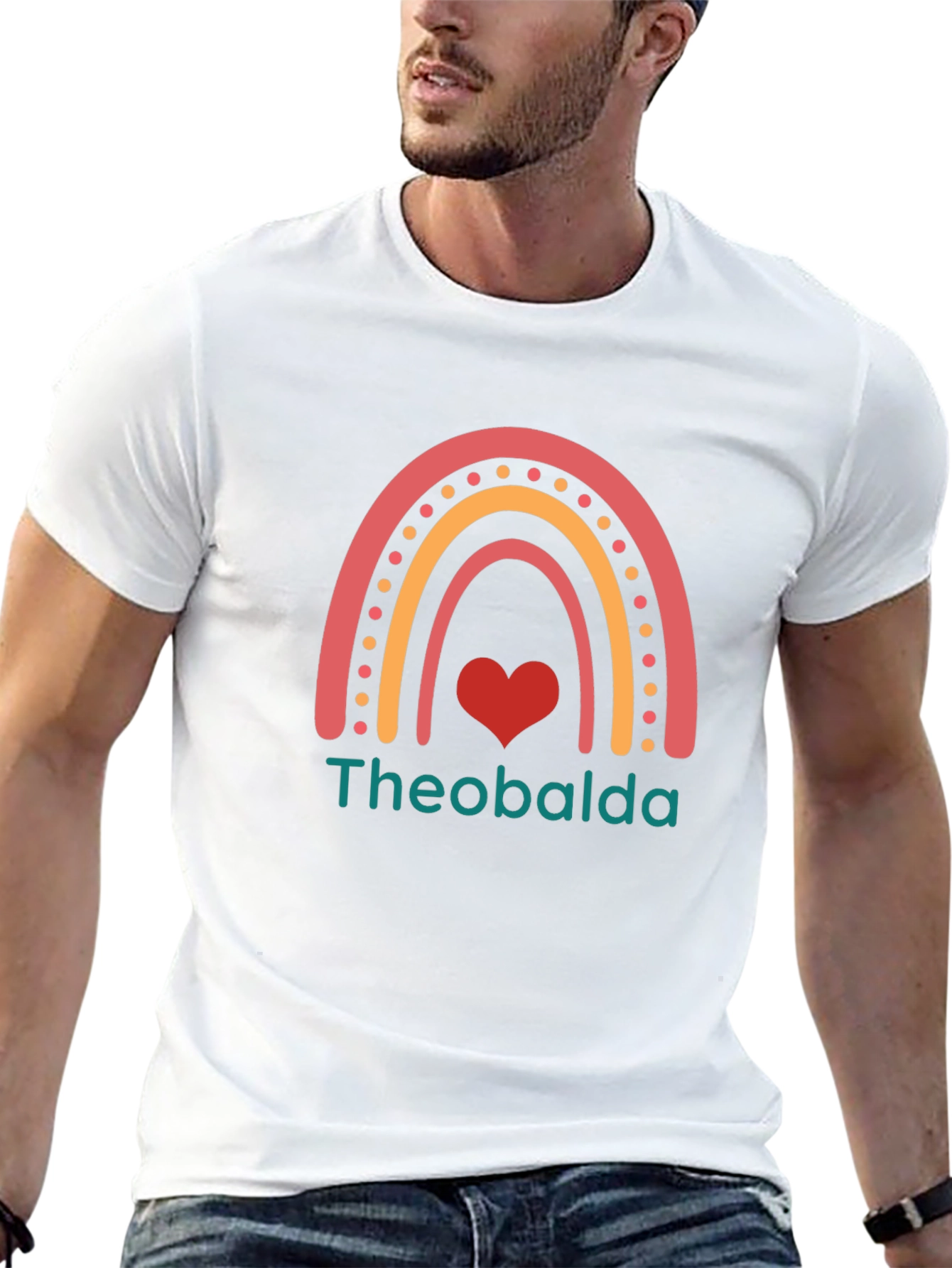 Theobalda Rainbow Heart Graphic Tee