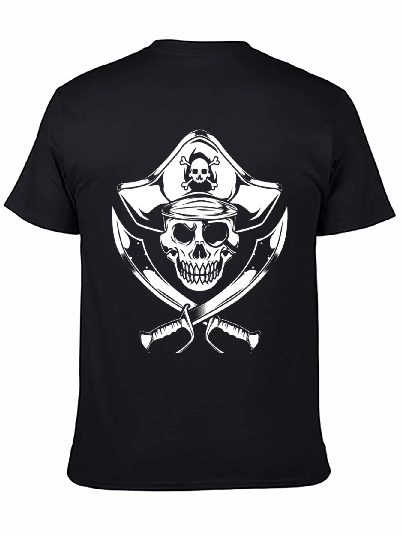 Pirate Skull & Swords Black T-Shirt